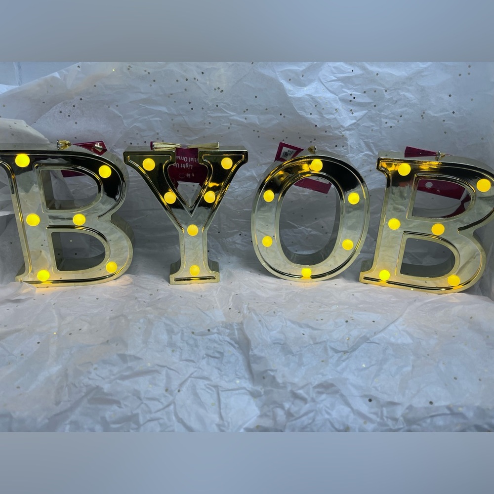 Light up letters ornaments